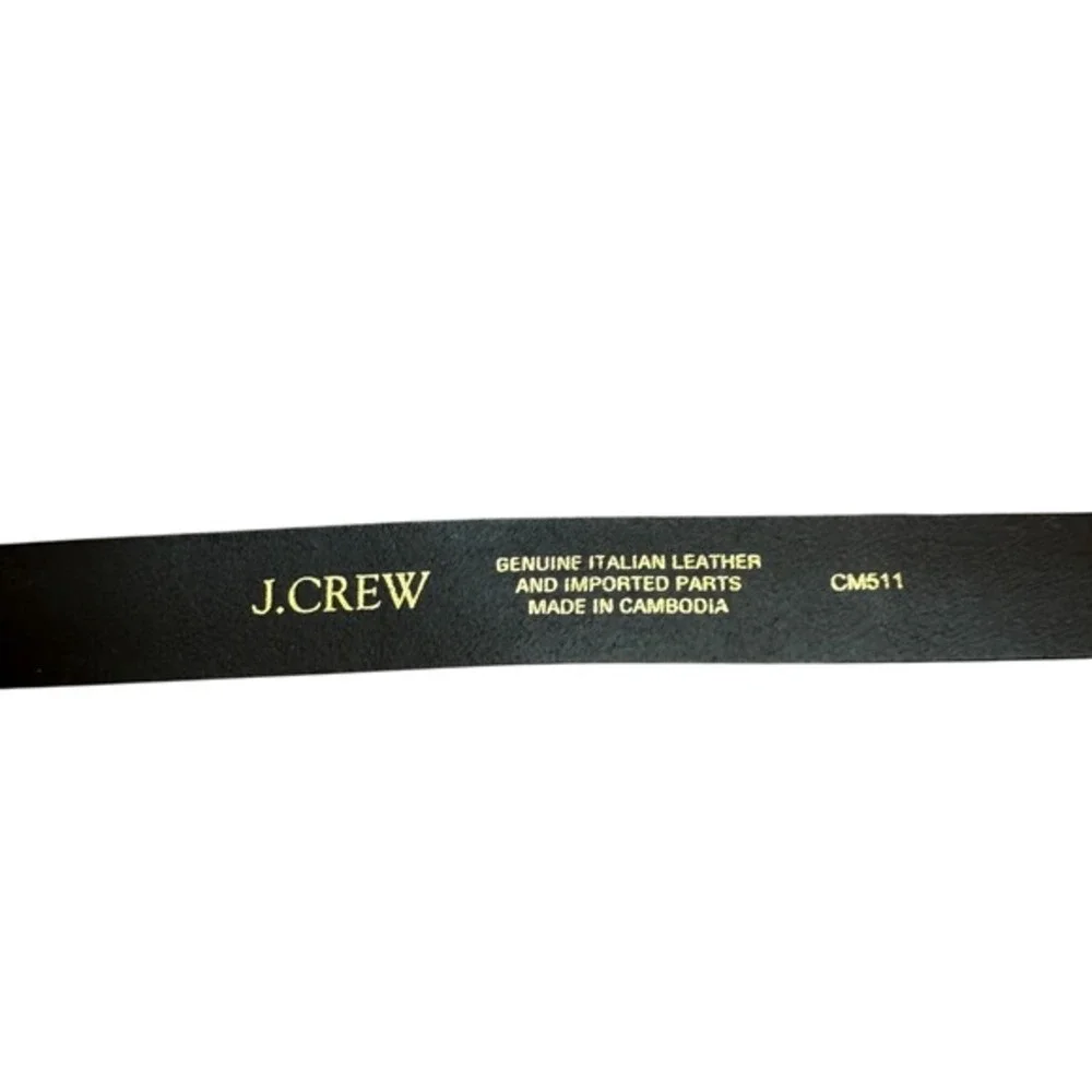 J CREW Italian leather rectangle belt XL brown - Picture 5 of 6